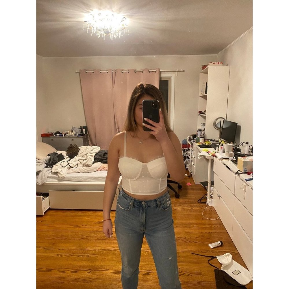 White corset top